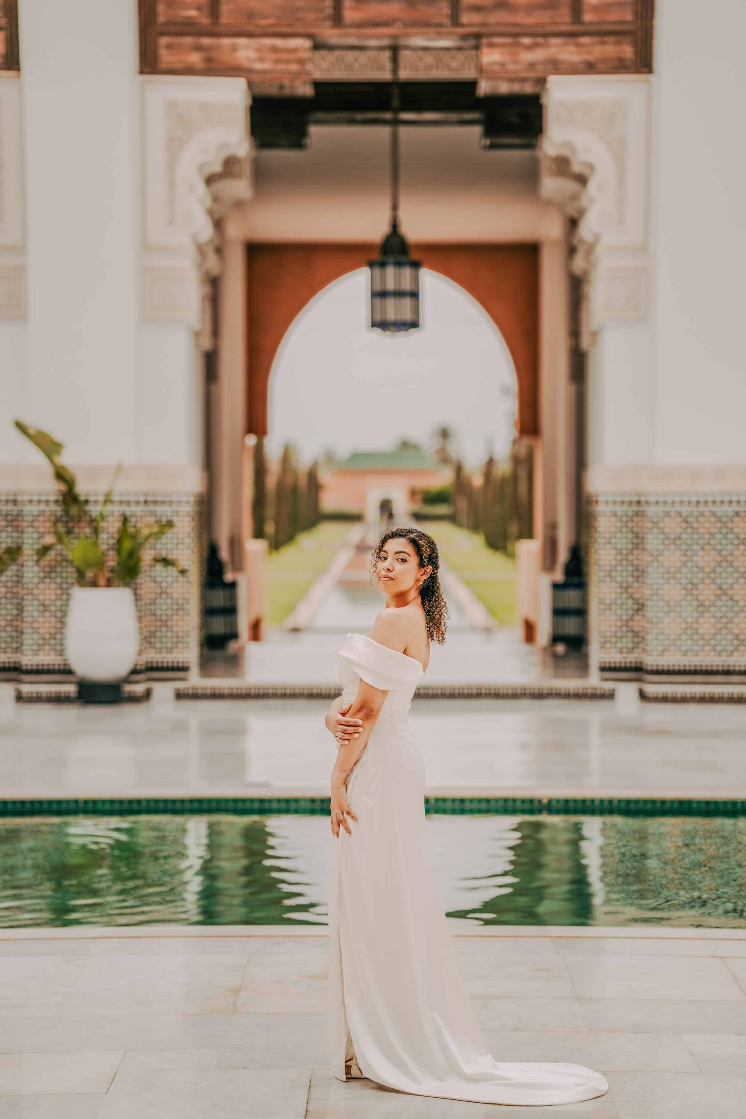 Wedding ceremony for A & S at a Marrakech luxury venue