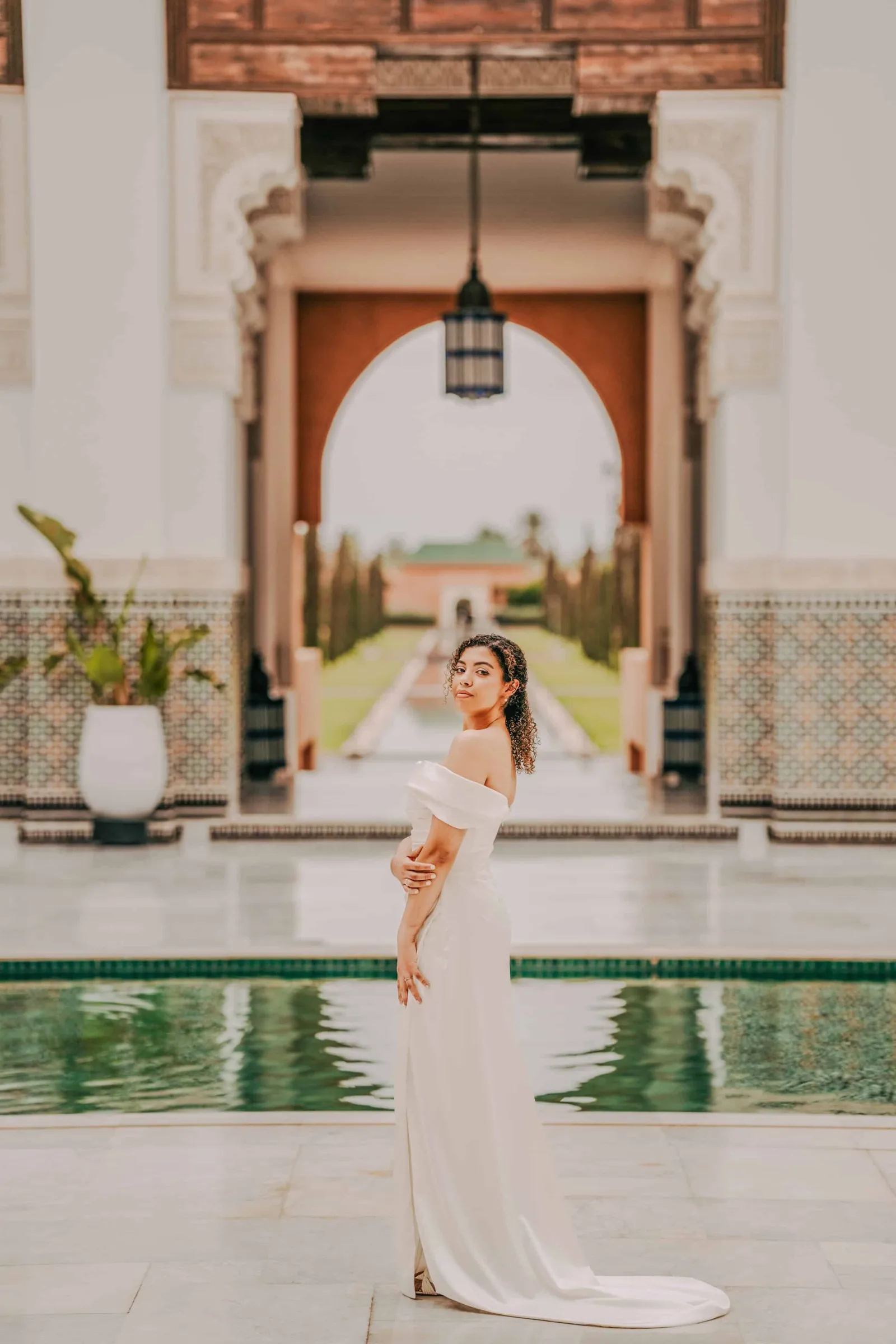 Wedding ceremony for A & S at a Marrakech luxury venue