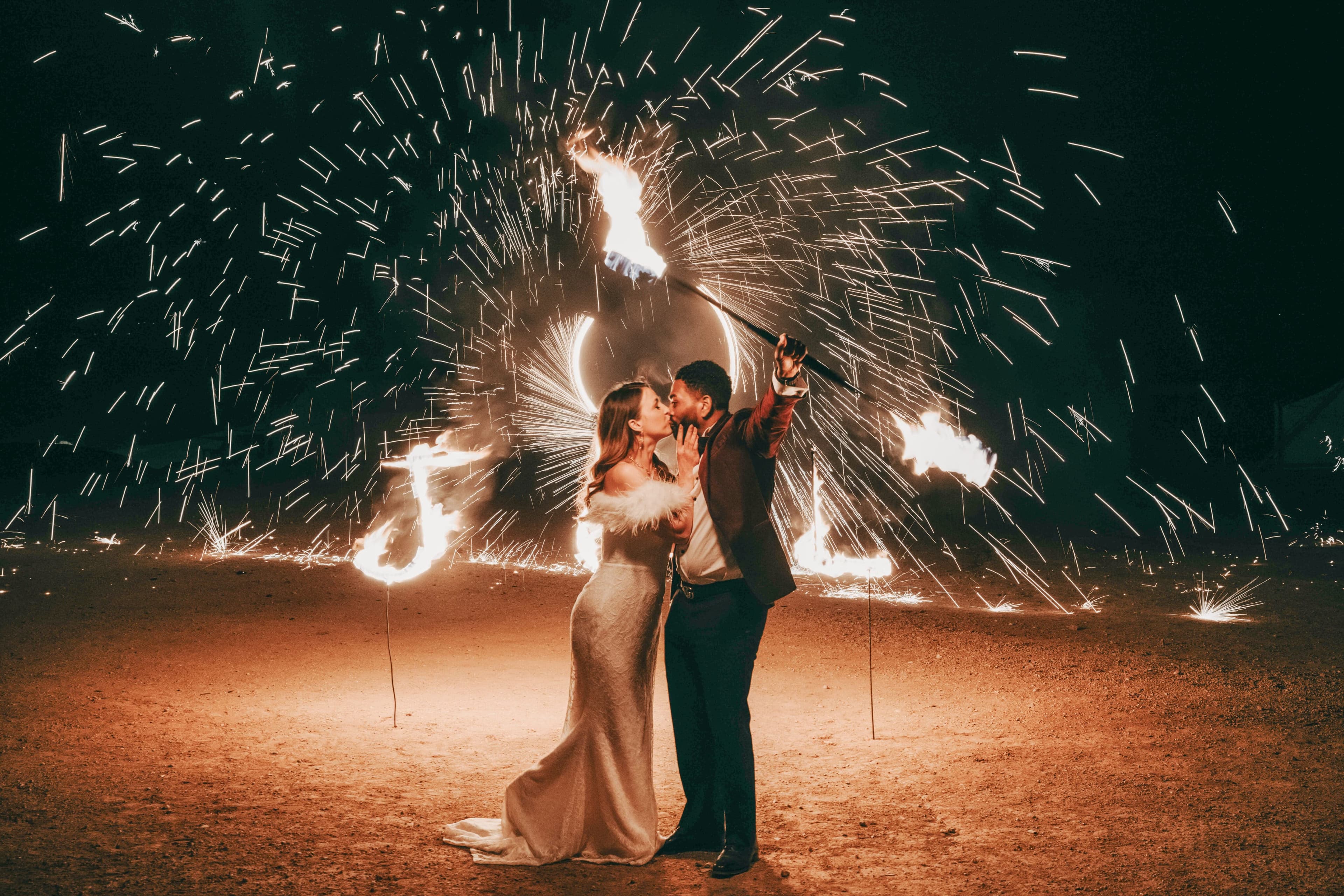 J & L wedding couple at a luxury Marrakech venue, 2024