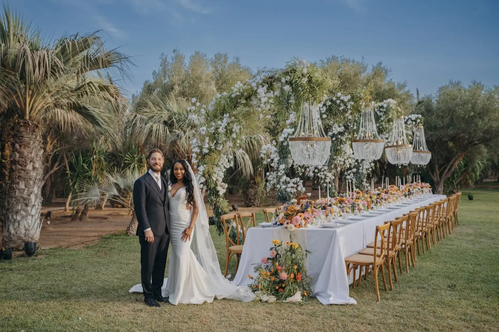 Wedding guests celebrating at M & C Marrakech reception, 2025