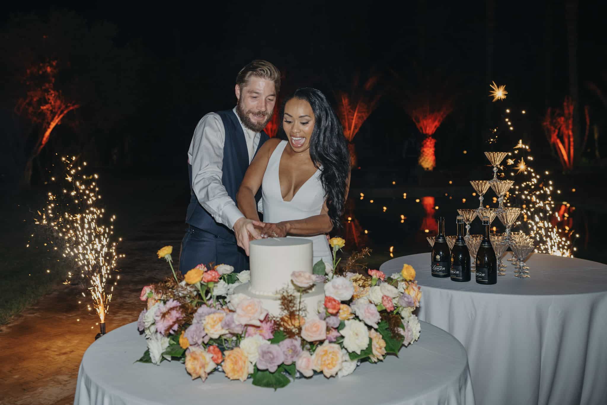 Wedding ceremony exchange of vows, M & C Marrakech 2025