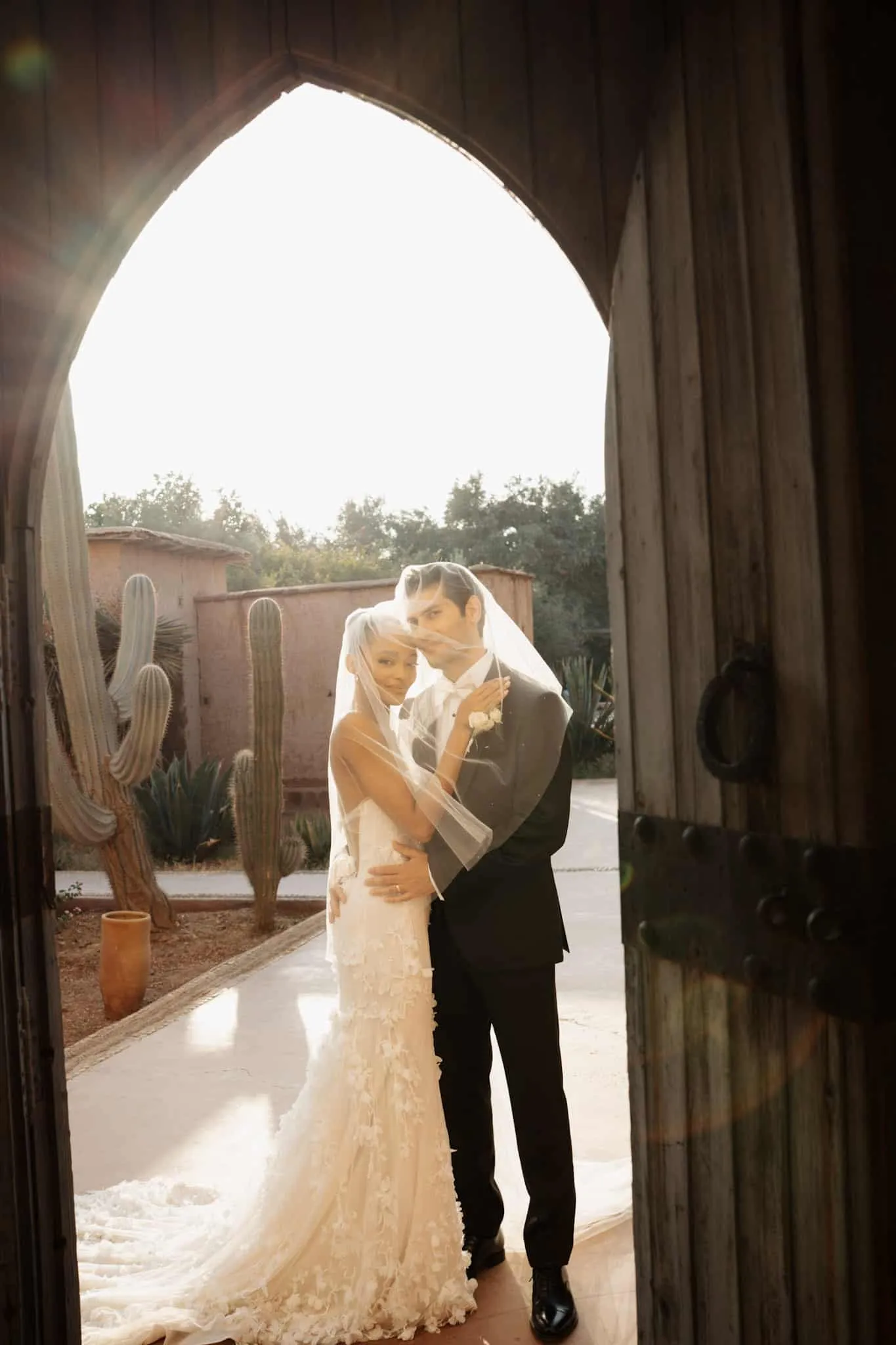 Bride portrait at a luxury Marrakech winter wedding venue