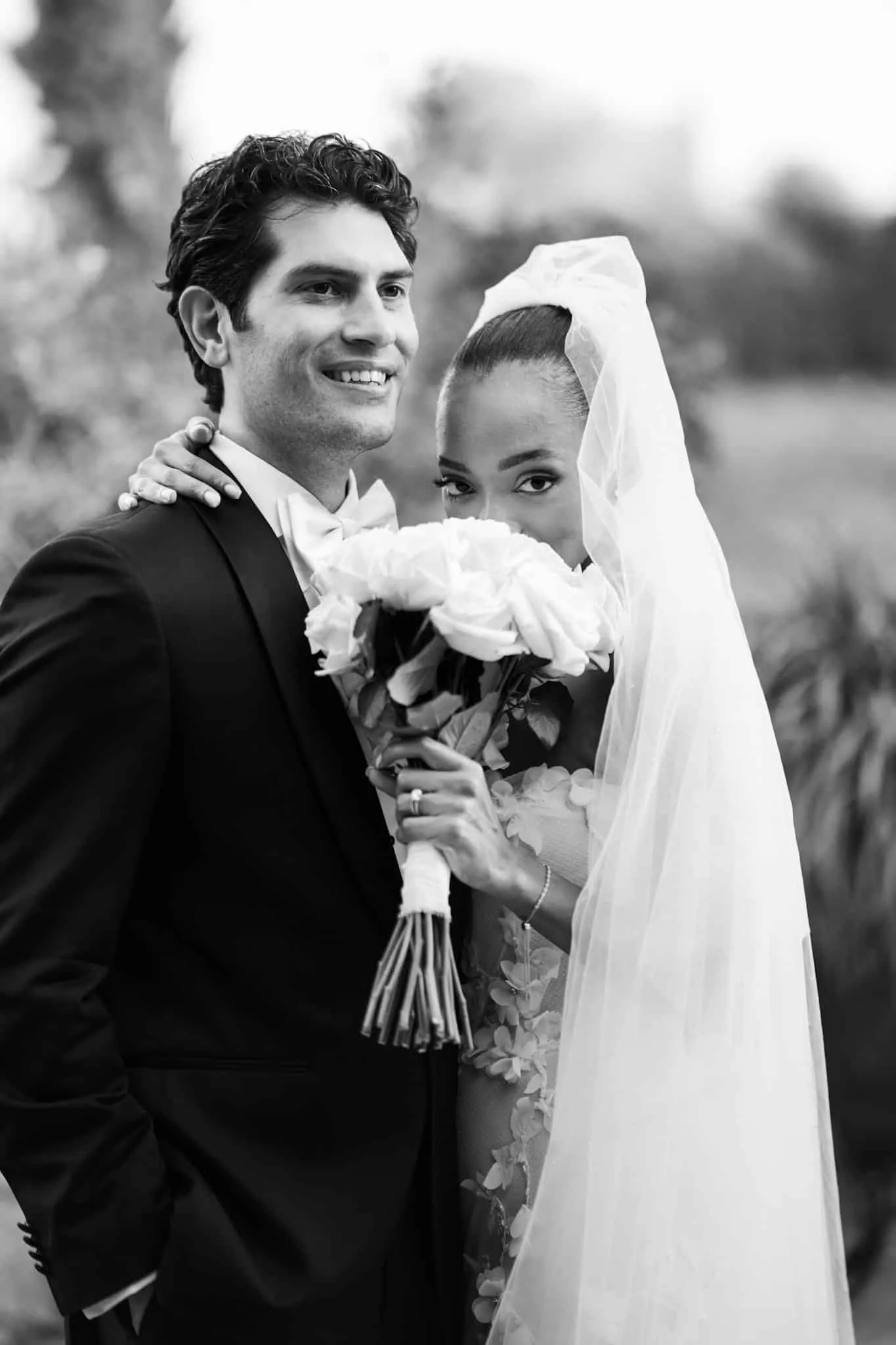 Wedding ceremony arch with white floral arrangements, Marrakech palace 2025
