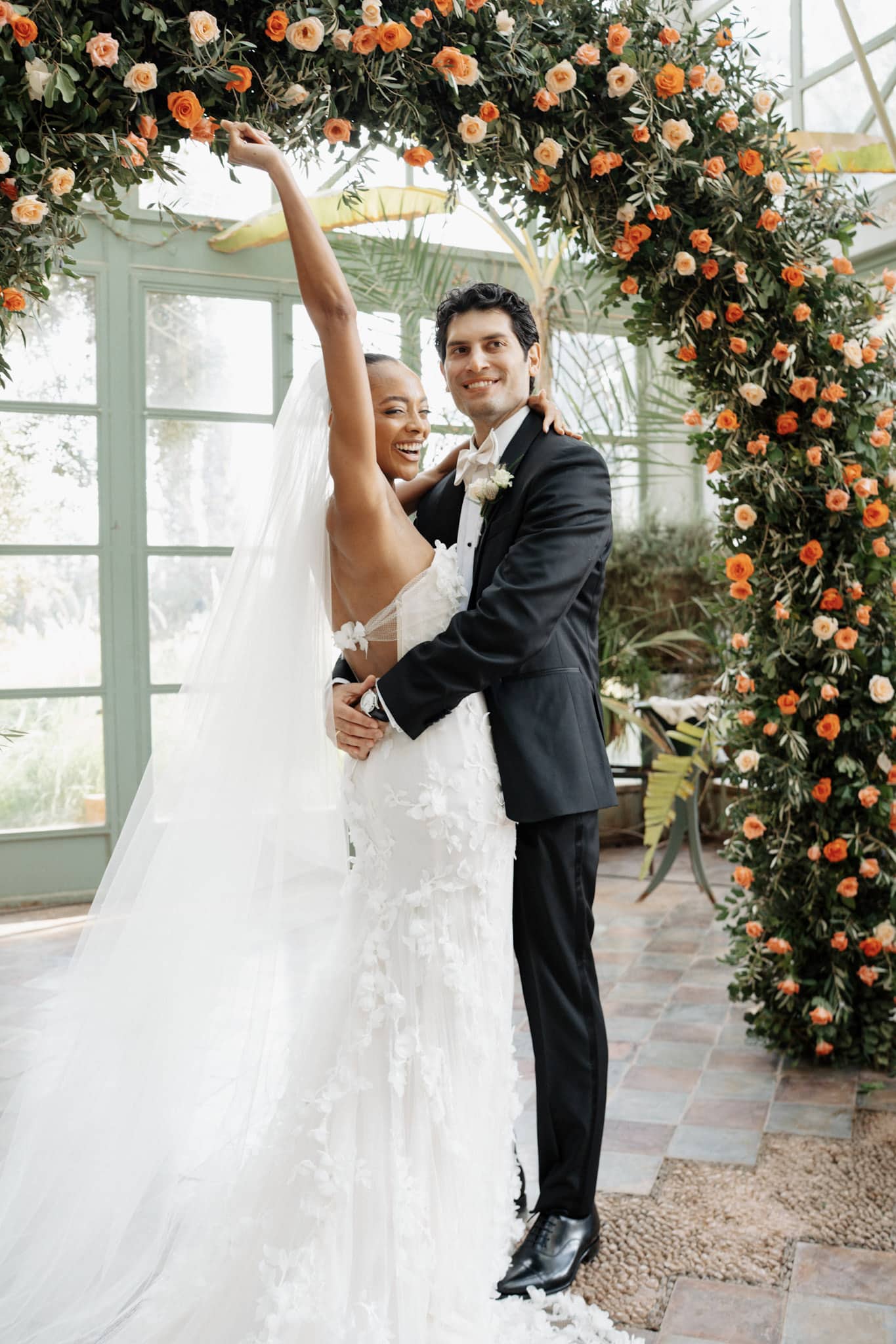 Wedding couple's first dance at a Marrakech palace venue, 2025